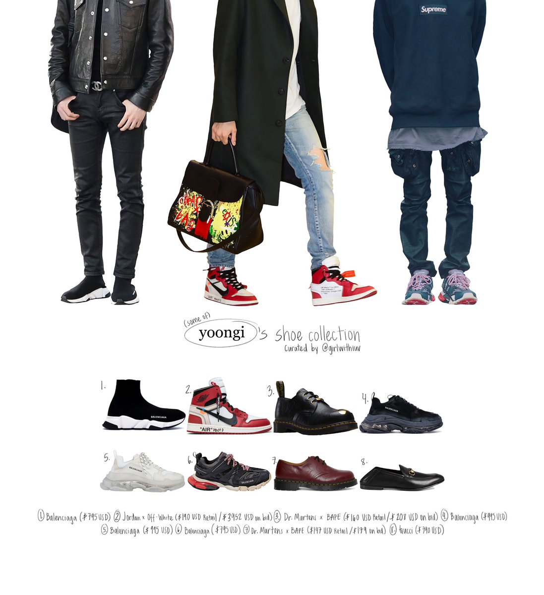 a style guide to  @BTS_twt:shoes edition(7/7)