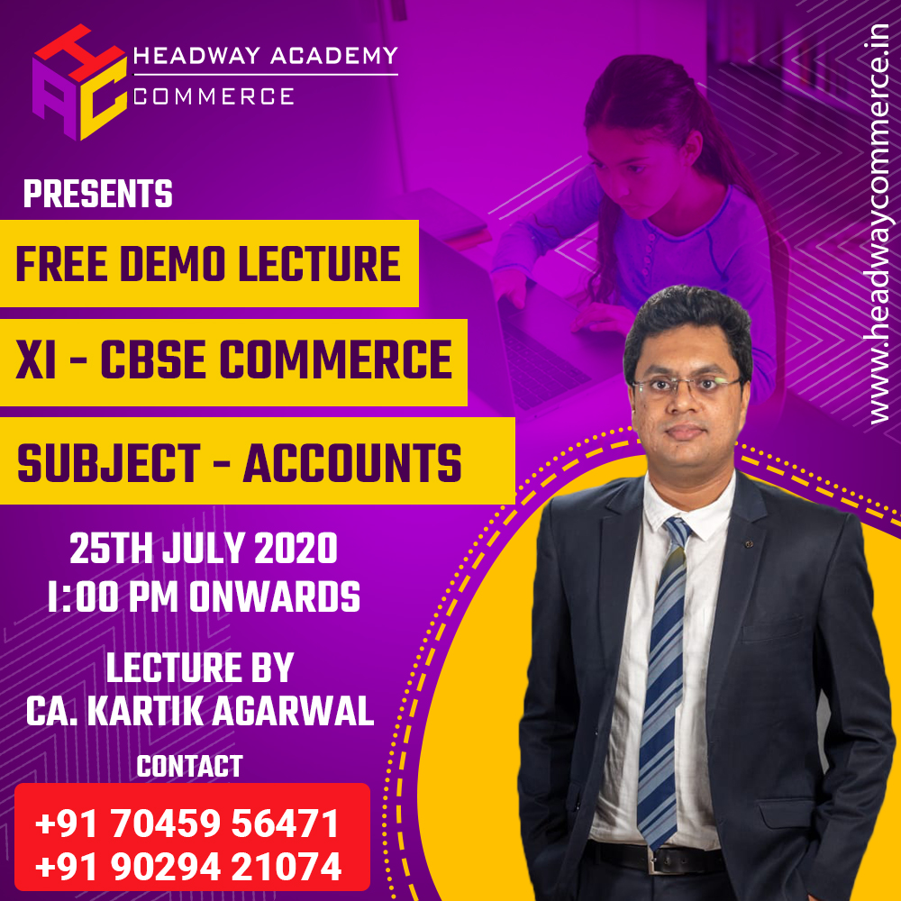 HACommerce's tweet photo. Begin the exciting journey towards learning all the concepts under subject expert. Headway Academy Commerce Presents .....
Free Demo Lecture For XI Cbse Commerce | 25th July 2020
Subject - Accounts | Time - 1:00pm Onwards
#headwayacademycommerce #Stateboard #cbse #newpanvel https://t.co/2ktxDoQ560