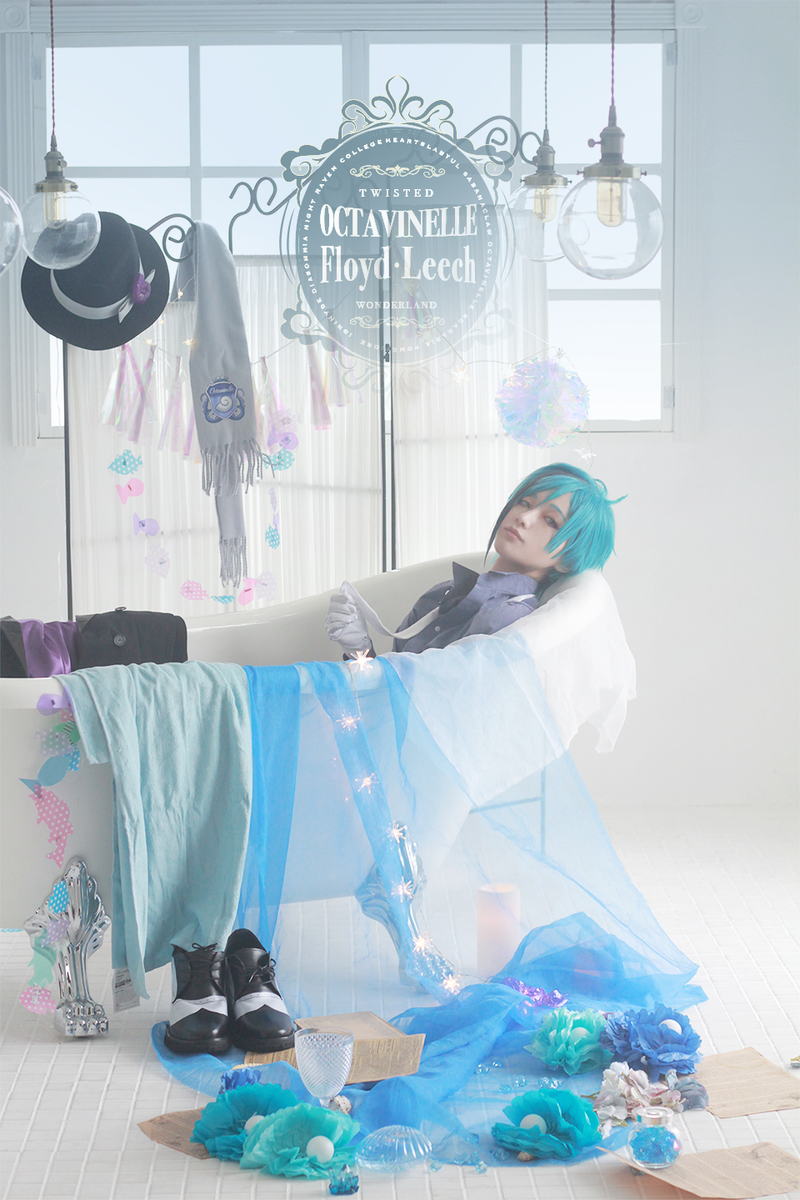 _m_e_t's tweet photo. Cosplay／twst

🦈 Floyd Leech 🎩

Photo&amp;set：ひめ
Logodesign：Matsu
※敬称略 https://t.co/khrYASro34