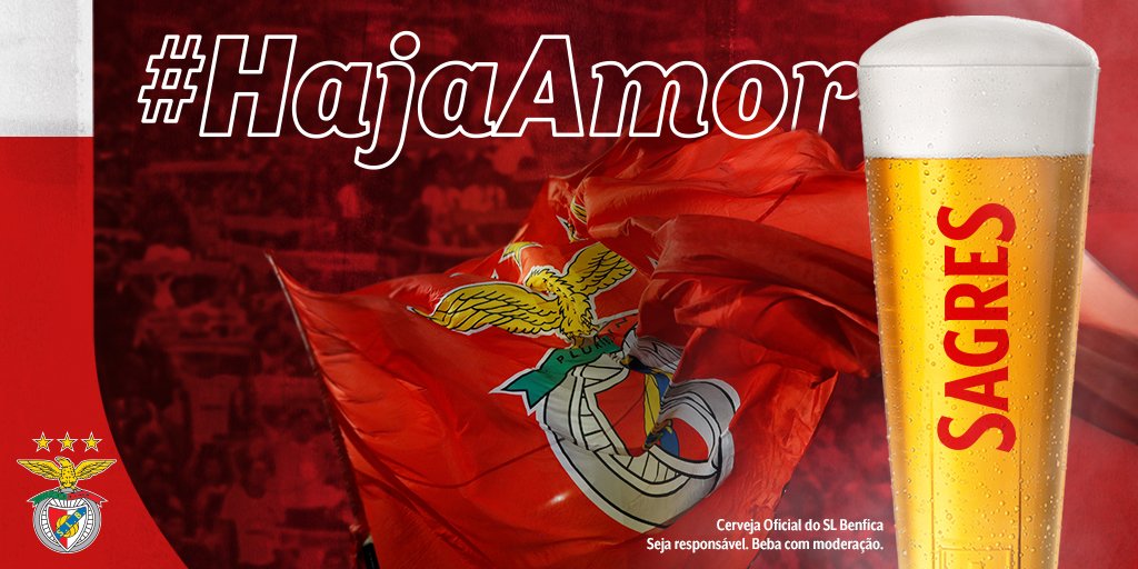Se este ano não há Jamor, então que #HajaAmor.
Assiste à final da Taça de Portugal no Jamor com 4 amigos com tudo a que têm direito.
Faz um tweet onde provas todo o teu amor pelo <a href="/SLBenfica/">SL Benfica</a> com @cervejasagres + #HajaAmor.
Os mais apaixonados sobem ao relvado.
Regulamento na bio.