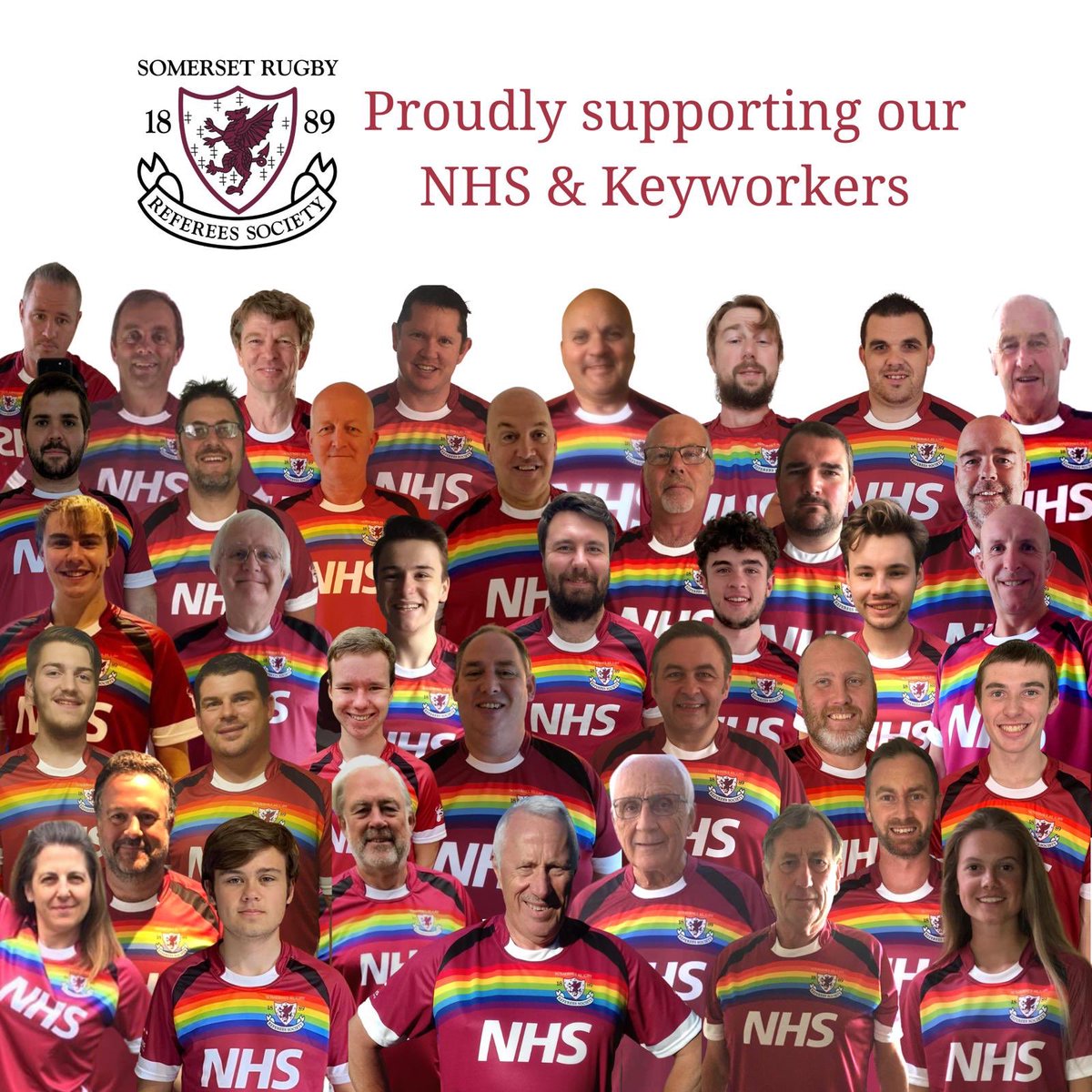 SomerRugbyRefs's tweet photo. 🌈Our NHS supporting shirts have arrived from @StagSports 🥳

💷They raised over £25,000 for the NHS with £8 of each purchase going to NHS charities👏

We will proudly be wearing the shirt next season🏉

#SRRS #OurKeyworkers #SupporttheNHS https://t.co/InRwCGjDvr