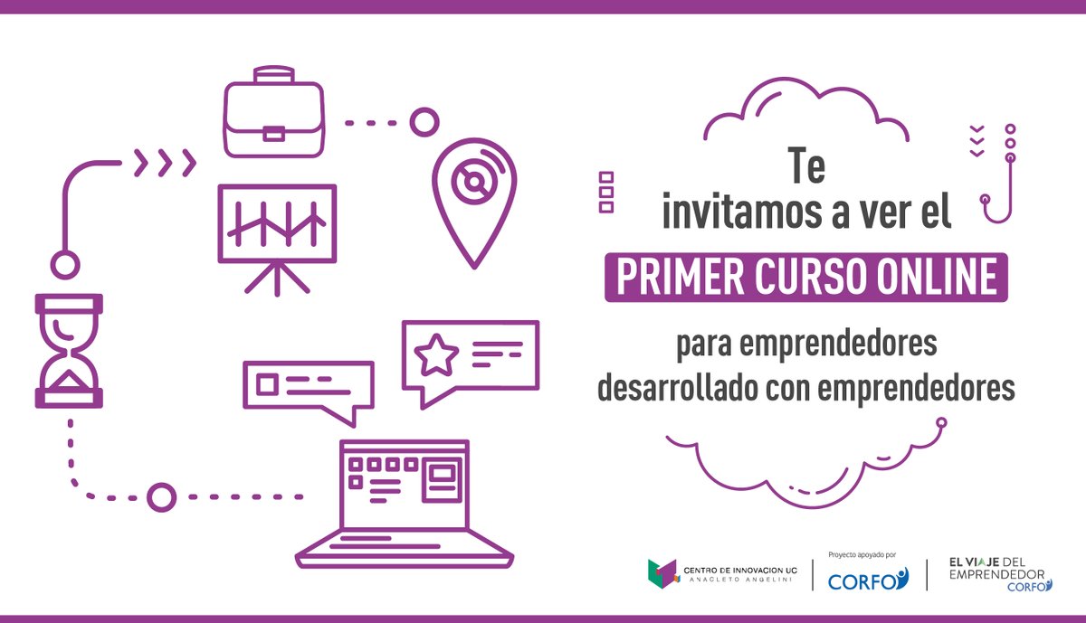 ¡Atención #emprendedores! Los invitamos a participar de nuestro curso gratuito “Ruta del Emprendimiento: Potencia tu negocio”, orientado en #ElViajeDelEmprendedor de <a href="/Corfo/">Corfo</a>. Ingresa aquí para más información bit.ly/2WNSg8x