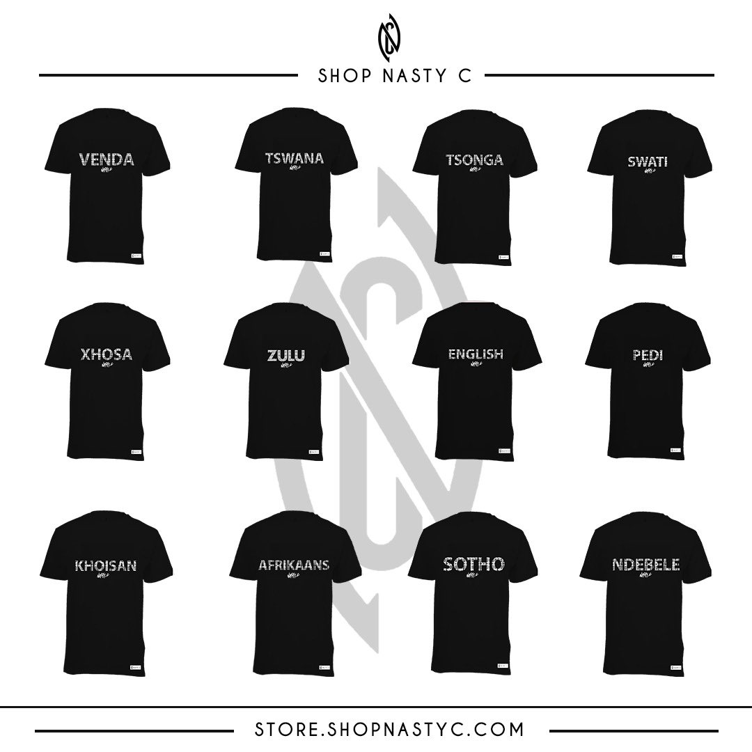 ShopNastyC's tweet photo. We are extending our ‘ZULU’ range availability AND adding all our other official spoken languages in South Africa to the range 🚨 ENJOY SOUTH A - the range is available IMMEDIATELY for purchase online at https://t.co/uRsKzEeQAh ‼️ https://t.co/MJzOjpb5pB