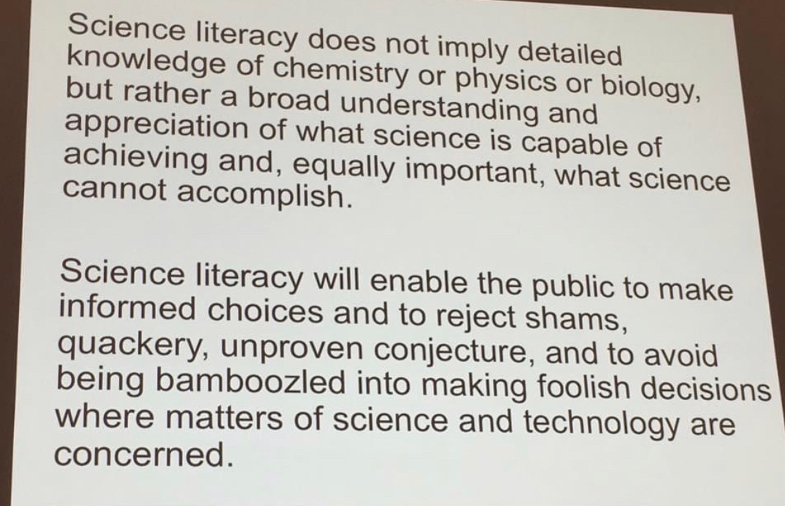This was presented at a chemistry teachers’ conference (ChemEd) by Bassam Shakhashiri in 2017. This is extremely timely and important to understand. Don't be bamboozled.