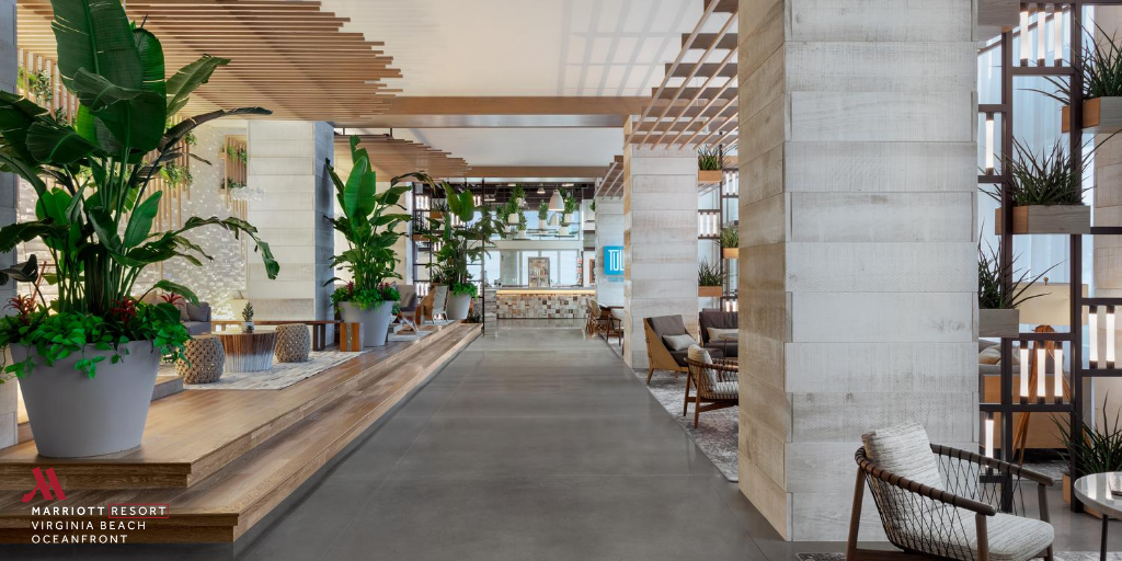 𝑭𝒐𝒖𝒏𝒅: 𝒚𝒐𝒖𝒓 𝒄𝒉𝒊𝒄 #𝒓𝒆𝒕𝒓𝒆𝒂𝒕. Lounge in our great room while you wait to dine at Tulu Seaside Bar &amp; Grill or to relax after a long beach day. #marriottvb