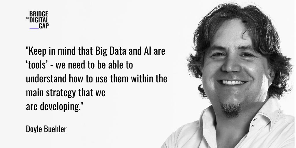 Understanding #BigData &amp; #AI is not easy but it is extremely powerful for developing and executing better business strategies.   <a href="/Doylebuehler/">Doyle Buehler</a> shared with us some valuable insights🚀
Check them out in the link below: bit.ly/31KOhwS
#digitaltransformation #strategy2021