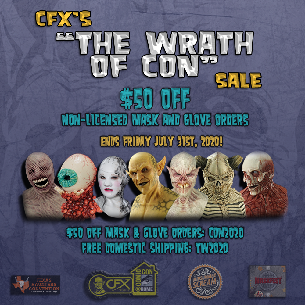 CFXunmasked's tweet photo. Our #WrathOfCON sale is now LIVE! This will be our LAST SALE before #Halloween!
If you require custom paint or other modifications, please email us at info@compositeeffects.com with the codes and we will apply them to your order!
See our FAQ post for any other questions!
#CFX https://t.co/I84tbXVRMO