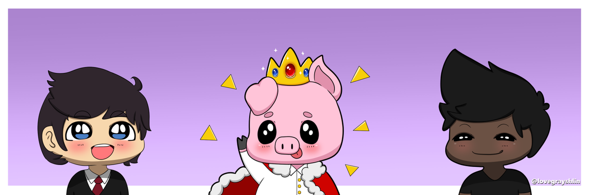 In place of Kay and Jarvis who are unavailable, Calvin and xNestorio are now joined by <a href="/Technothepig/">Technoblade</a>, and will be participating in season 2 as a team of 3. As always, thank you to @lovegrayshlin for the art!