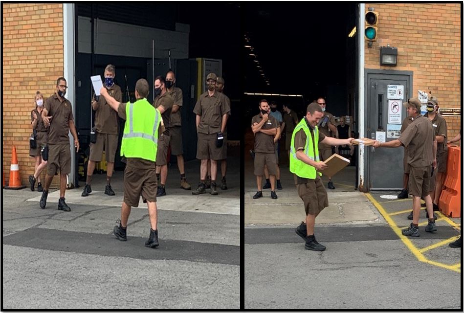 RochesterSafety's tweet photo. Appreciative of another week's hard work. Congratulated some drivers with annual safe driving awards #nedjuly2020takeaway https://t.co/mm6LemQotC