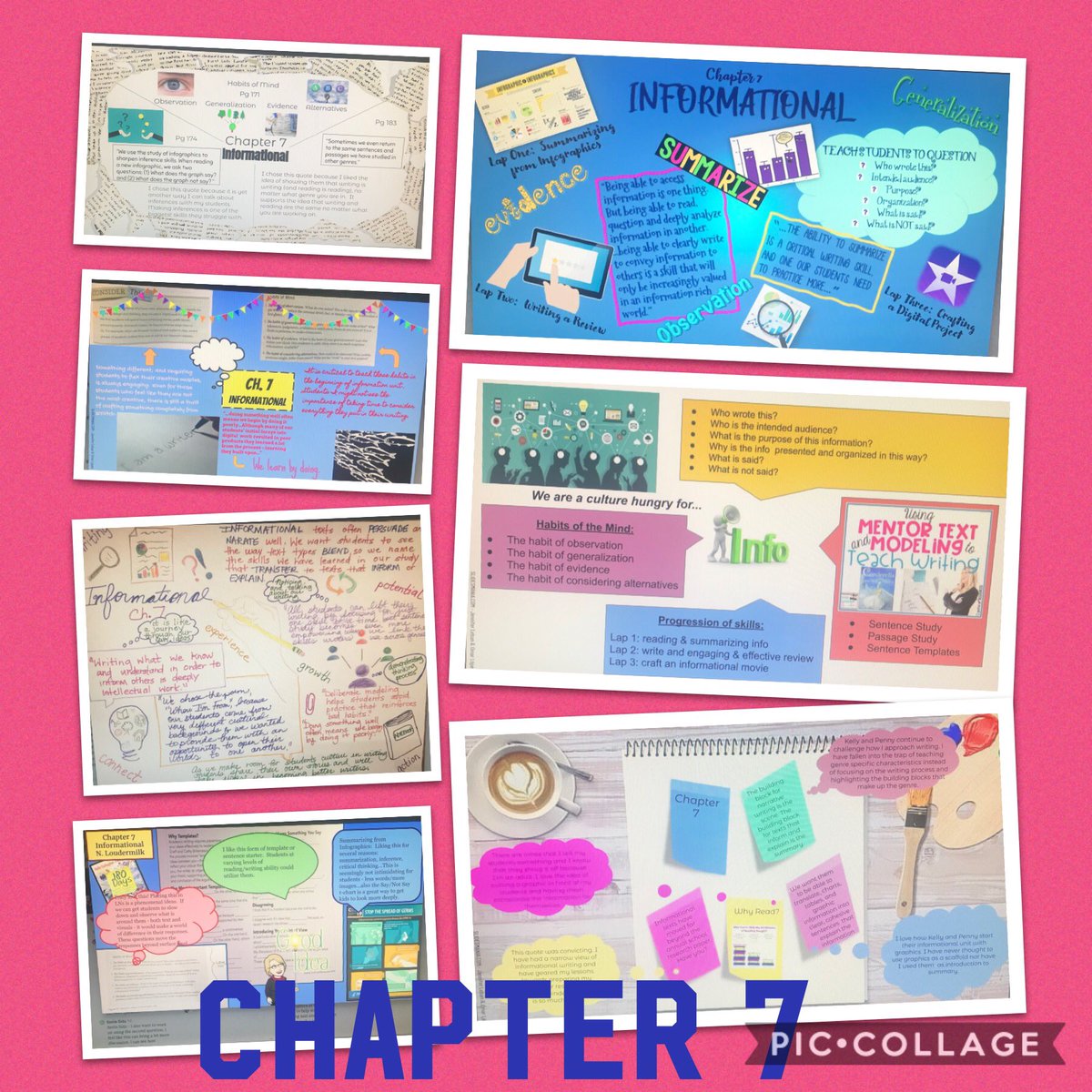 michellebunn07's tweet photo. #180Daysbookstudy Chapters 7 &amp; 8 One-Pagers using Slides &amp; Padlet are AMAZING!! I wish I could share them all with you! Thank you @nisdmsela teachers for sharing your thoughts! @KellyGToGo @pennykittle https://t.co/HVfVo6XO3I