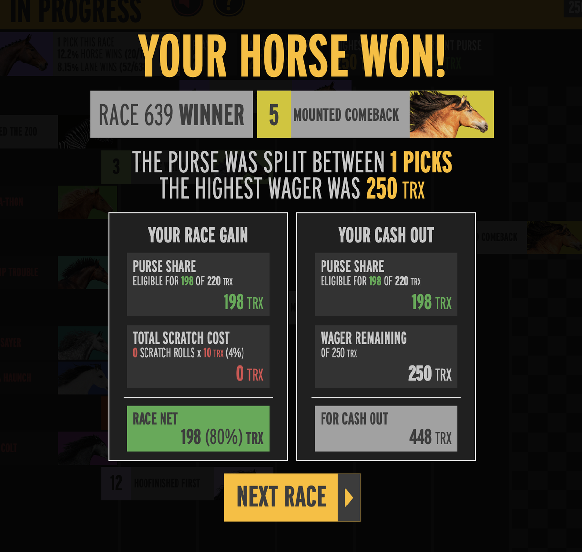 Cryptucky Derby 🐎 #TRX tweet media