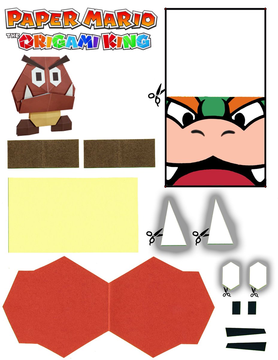 تويتر \ ɢᴀɴᴅᴀᴋʀɪs على تويتر: "FREE #PaperMario Origami Prints w/#DIY  tutorial ✂️ Princess Peach https://t.co/dvIVEHDDdn Bowser &amp; Goomba  https://t.co/aoOIrZ4evy King Olly https://t.co/RxXg8QIdRc Olivia  https://t.co/npcBQfyDHh Soon Yellow &amp ...