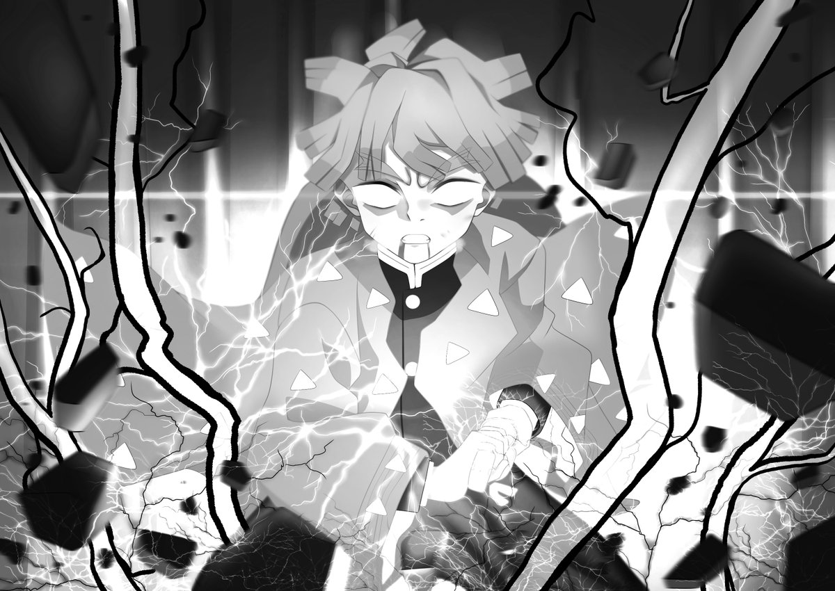 #絵をモノクロにするとかっこいい 
かっこいい......? 