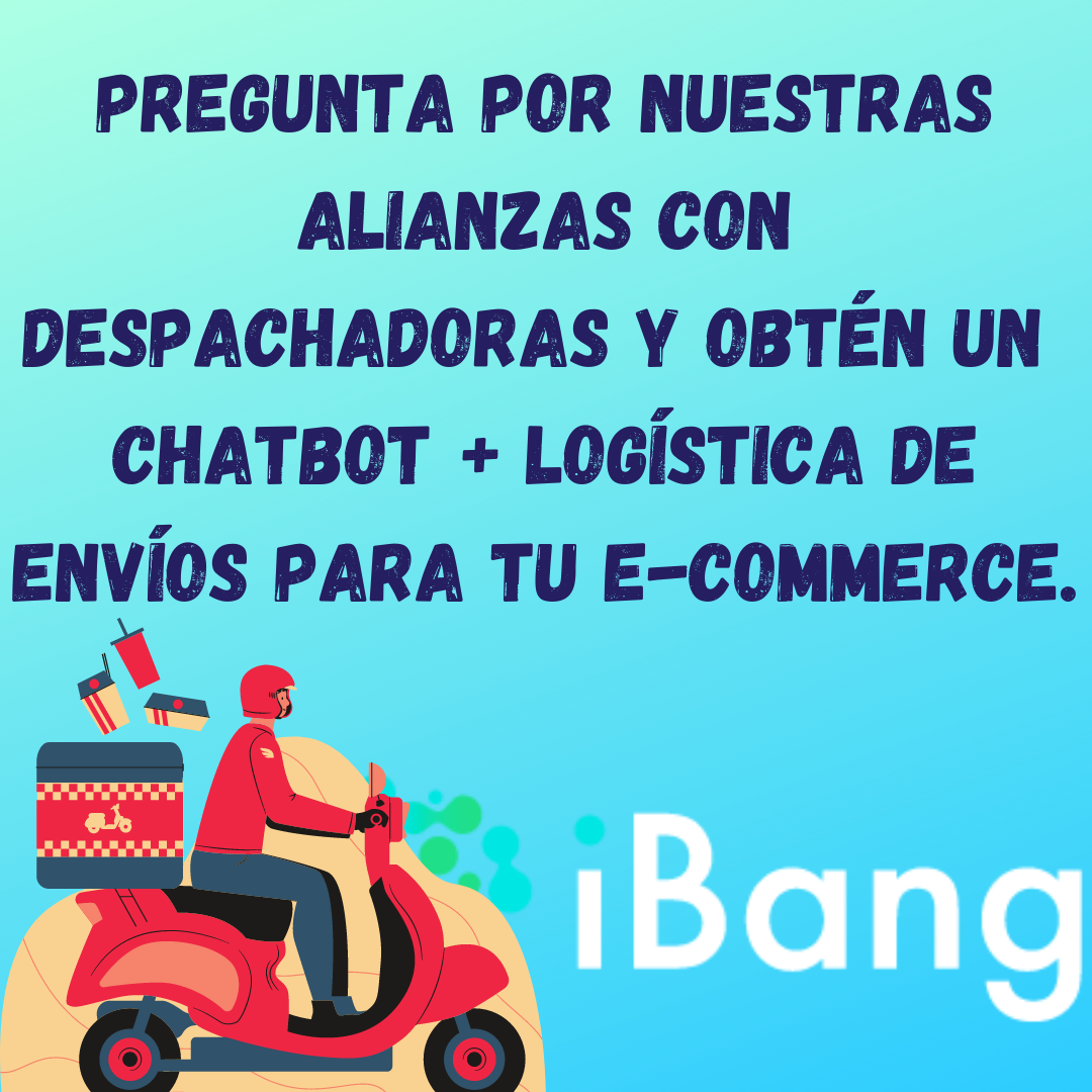 BotzyAI's tweet photo. Te contamos que en iBang tenemos alianzas estratégicas con despachadoras que se harán cargo de tus productos. 
Haz clic en el siguiente enlace 👉 https://t.co/RDACVATyEO
#ecommerce  #ecommercewebsites #shopify #webmarketing #digitalmarketing #tiendavirtual #tiendaenlinea #ventas https://t.co/NLkhtb5eWt