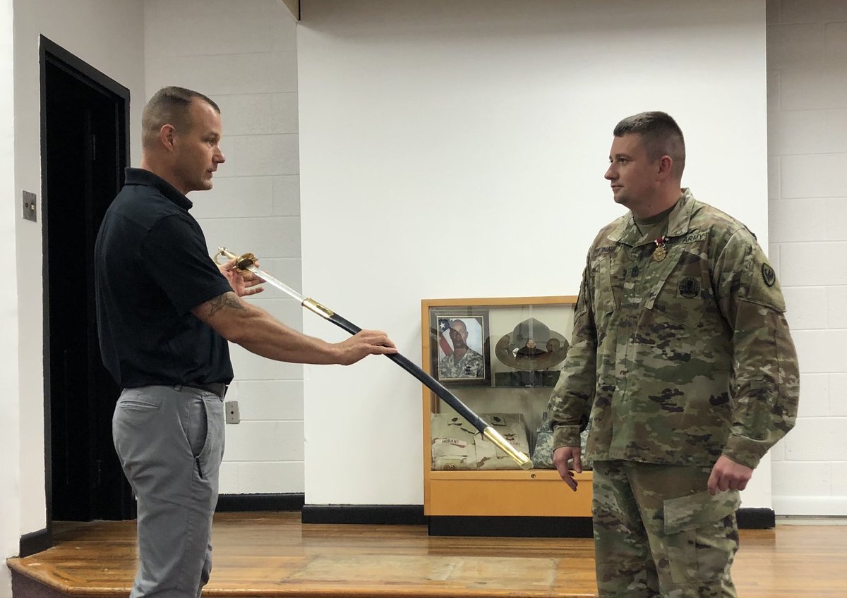 NCOAEustis's tweet photo. The NCOA bids farewell to an outstanding Senior NCO today. 1SG Dine served as the Branch Chief and the Deputy Commandant during his time, where he made a lasting impact with every cadre and student he worked with. Best of luck in all your future endeavors. #ThisIsMySquad https://t.co/awMLiSGgrl