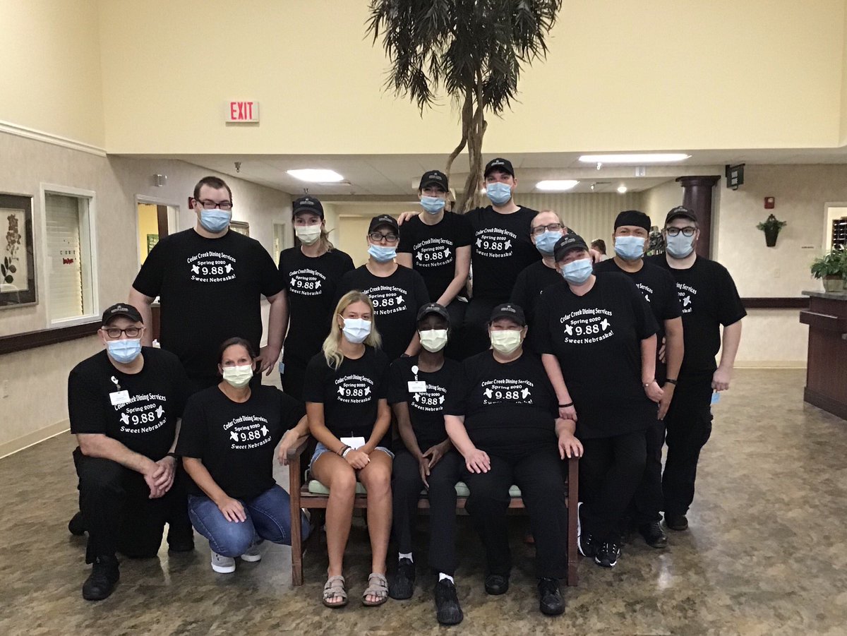 DiningTeam's tweet photo. Sweet Nebraska celebration today and we are proud to have the highest dining CSS! #1 @nolafoodguy @LeighAnnBarney @WMBHoosier @TrilogyLiving @Dpatrevito @JustinAugust8 https://t.co/KptZYARsO6