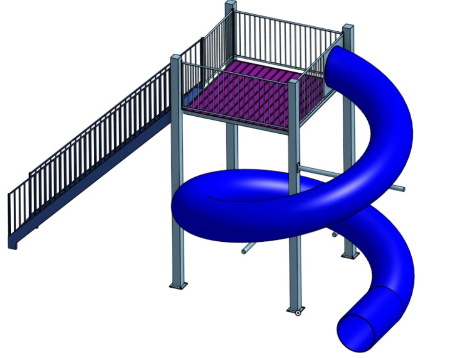 Calling all parents... INSPIRE your kids while they are at home learning.  Show them something that you do!  Tori didn't have a pool slide for her house in BloxBurg, so we made a solid model of our neighborhood slide.  Exposure to the real world has real value.