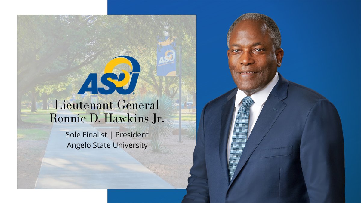 The #TTUSystem Board of Regents name Lt. Gen. Ronnie D. Hawkins Jr. (retired) as the sole finalist for the presidency at <a href="/AngeloState/">Angelo State</a>.  

#RamFam #AngeloState

Story: texastech.edu/stories/20-07-…
