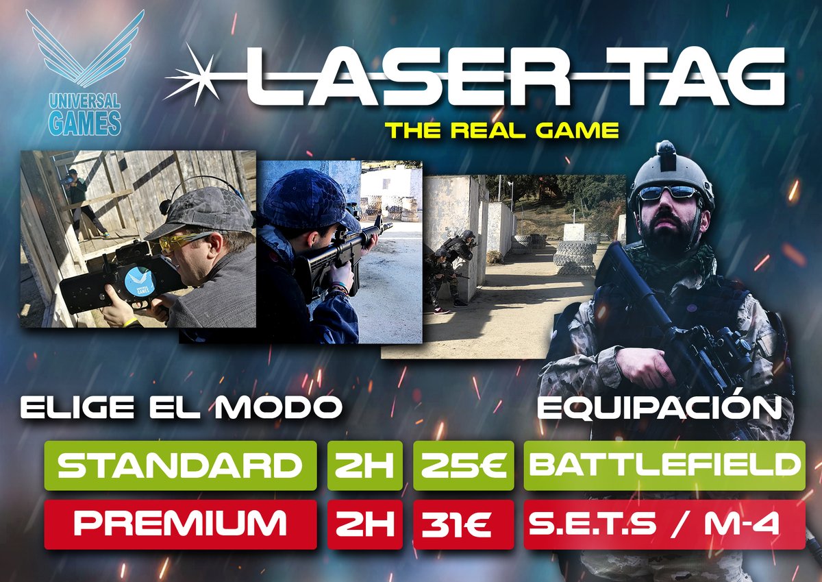UGMadrid's tweet photo. El mejor #REALGAME de estrategia con una #inmersión total a los #videojuegos #WarGames, pero en primera persona y con equipación #lasertag de @UGMadrid 
🌐 https://t.co/RSOy4i8CvA
☎ 657286360
#planesMadrid #ocioMadrid #niños #cumpleaños #despedidas #Verano #Familia #RetroGames https://t.co/dgMdZkMycL