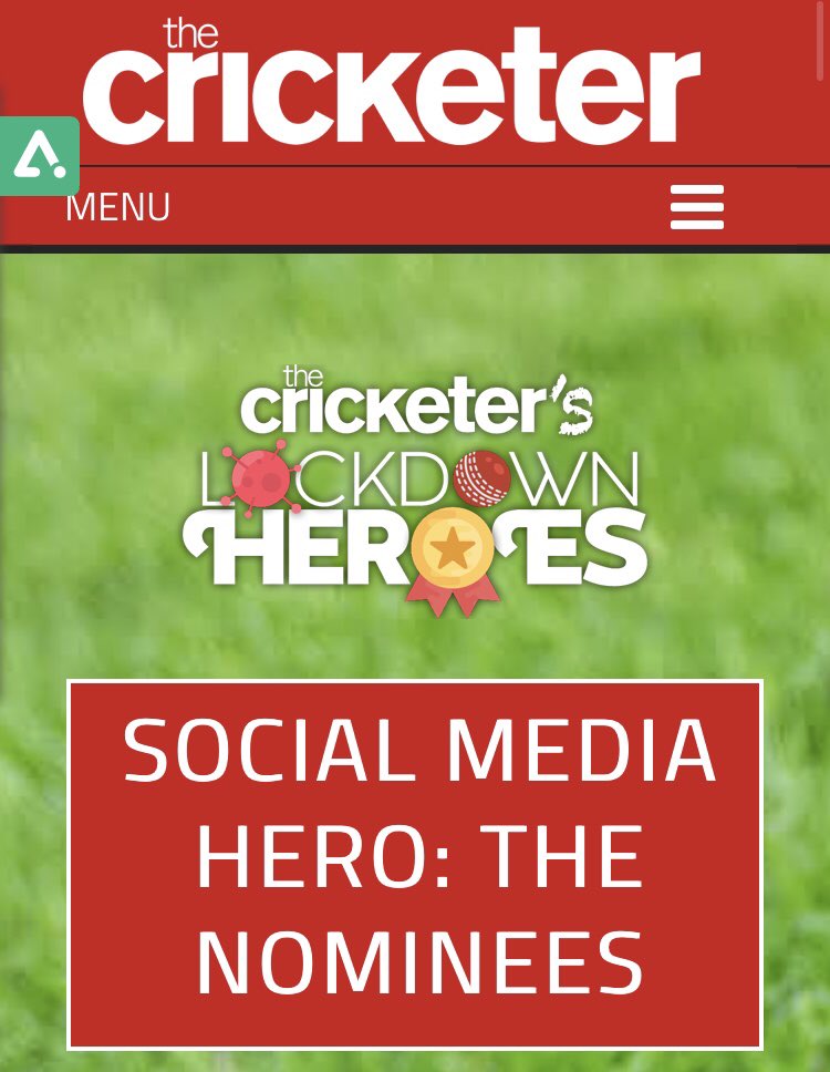 officialgoogly's tweet photo. So, it would appear we’ve been nominated for @TheCricketerMag’s ‘Social Media Hero’ award!

Great to see our name featured  alongside some very talented individuals &amp; hugely influencial accounts.

If you fancy voting for The Googly, you can do so here! 👉🏼 https://t.co/d3Bx7gZ8vS https://t.co/IW3K2tZ7Ok