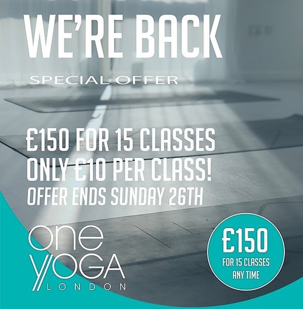 oneyogalondon's tweet photo. It’s tomorrow - we finally reopen! EEEK! #Yoga #London https://t.co/LqkOsensv0
