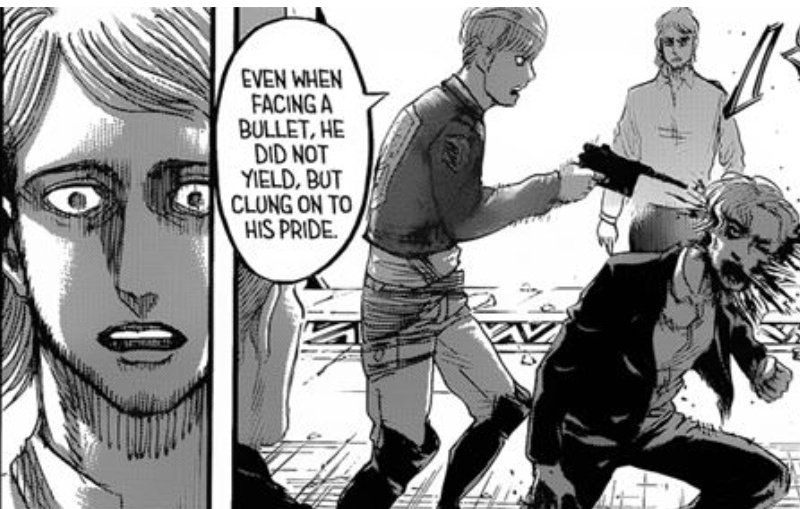 already disagreed with him. That could mean that Jean tried to change Floch's radical views. When Floch kills a volunteer so easily Jean is shocked, as if he can't believe that Floch is capable of doing it. If they are friends it seems like Jean feels guilty for not