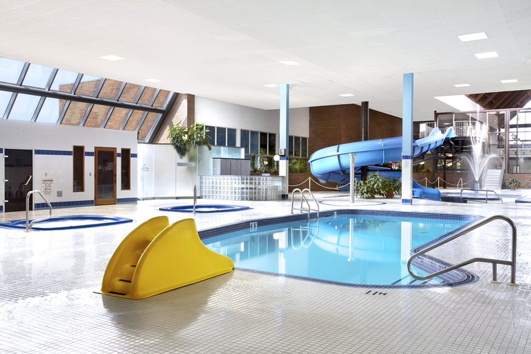 Our pool is open, but our waterslide and hot tubs are not as yet. Watch for more info coming soon! ambassadorhotel.com