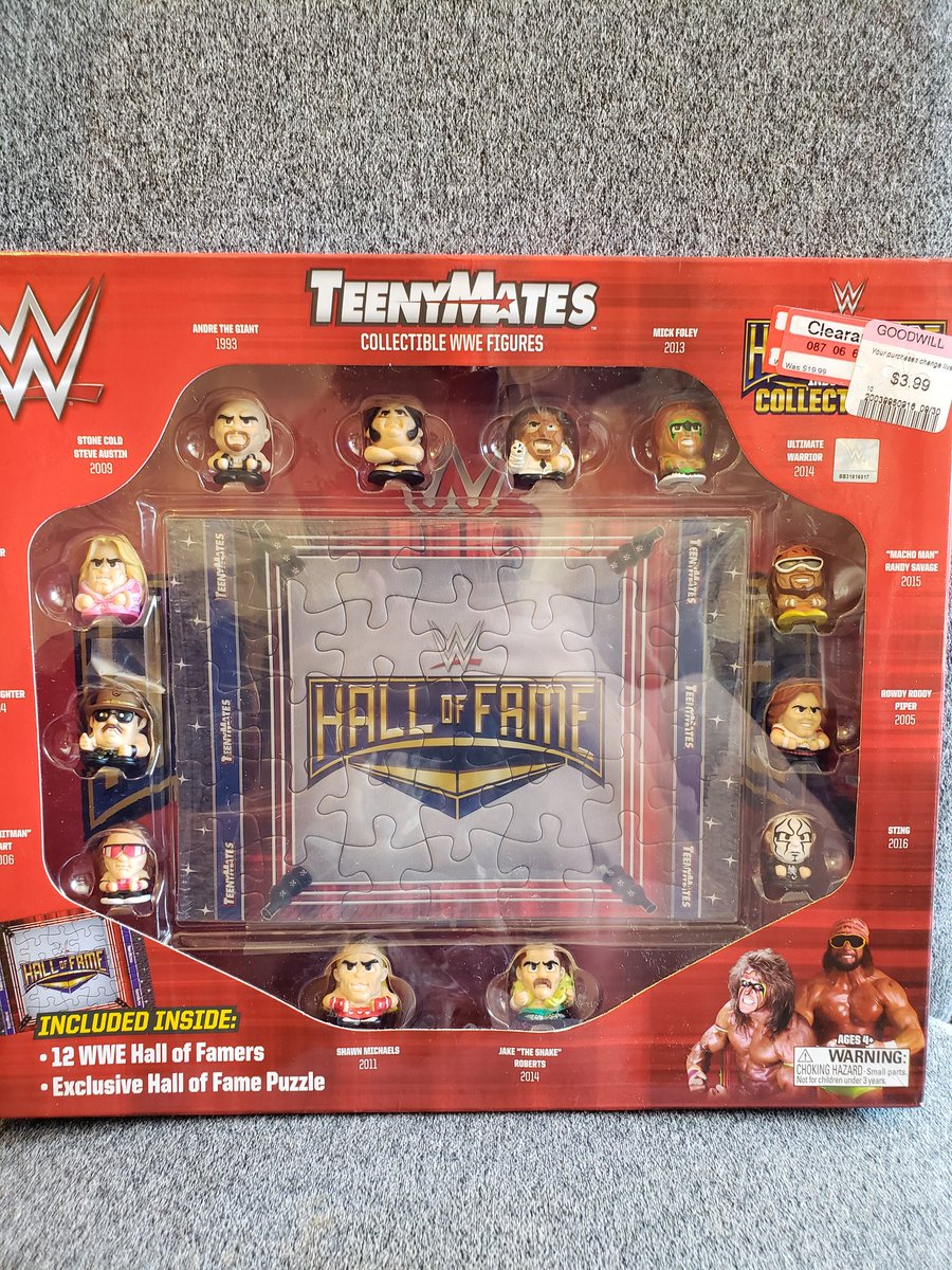Hank503's tweet photo. Aight back to my weird shit for #FigureFriday this week it's these TeenyMates WWE Legends with ... puzzle ring???...@FullyPoseable #legwork @doingthefavor @SqdCircleAFP #budgetcollecting #OneFigCommunity https://t.co/57t3RYeOyu