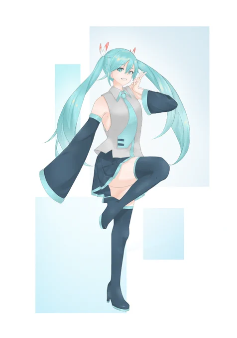 初音ミク描いた 