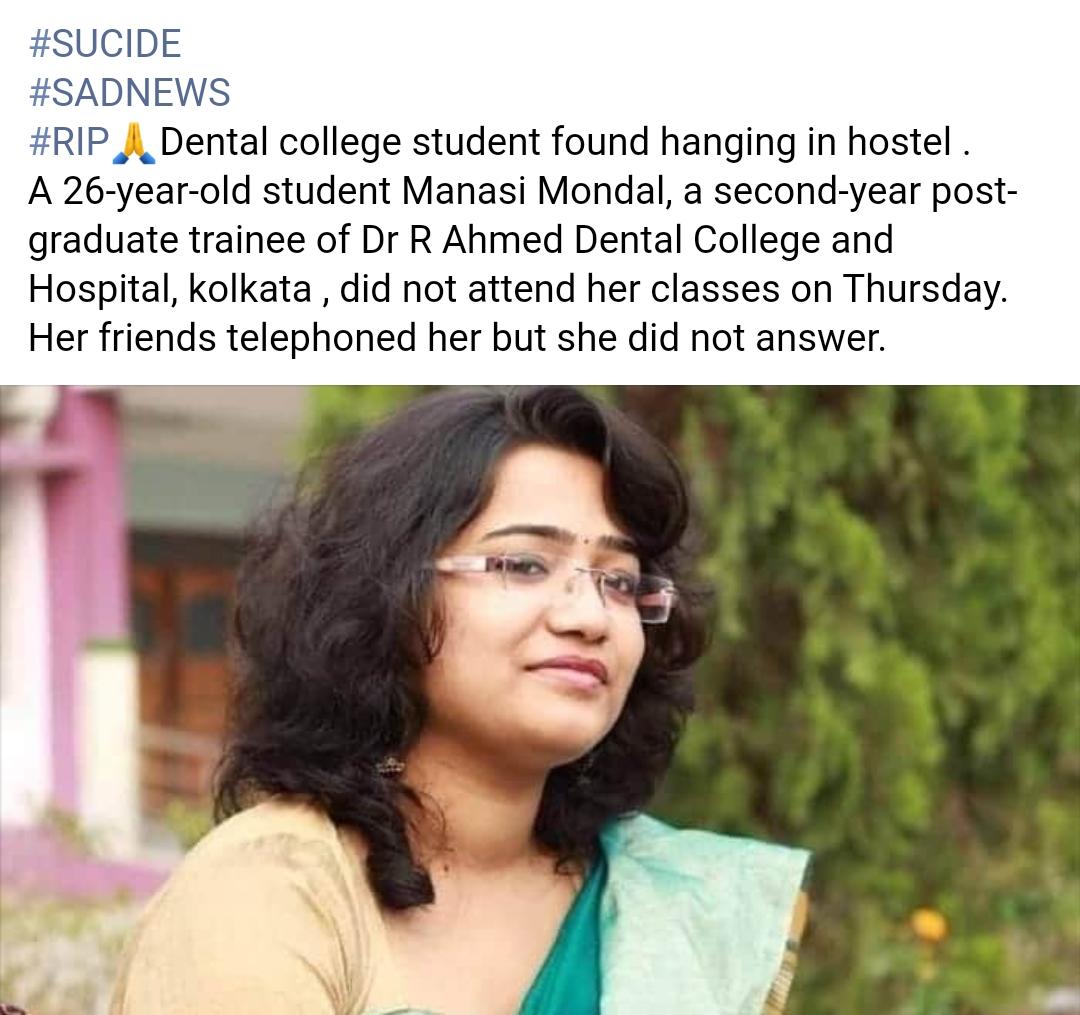 skaushik2025's tweet photo. Why it's becoming a new normal ? Why authorities are silent and nobody seems to care ? @AIRSAIndia @PrinSciAdvGoI @TheHinduScience @PMOIndia
Few days back, #PiueGhosh and now #ManasiMondal. And who knows, there may be more.. #SaveStudents #SaveResearchers #MentalHealthMatters https://t.co/55tCJ4G0Br