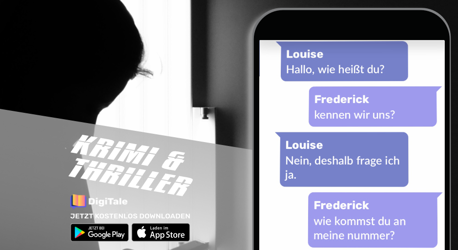 DigiTaleApp's tweet image. 📣 Louise schreibt einen Unbekannten an, deren Nummer sie durch Zufall gespeichert hat. Was wie ein Flirt beginnt, entwickelt jedoch eine bedrohliche Komponente...

Geschrieben von Katharina Spengler

📱✅ Jetzt kostenlose in der App lesen: bit.ly/DownloadDigiTa…

#Krimi