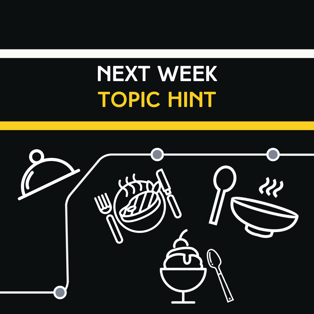 mindtheflat_pod's tweet photo. The puns are here in your STARTER for ten (or rather the hint for next week's topic!):

Next week's episode should satisfy your HUNGER for debate. The MAIN point of contention will be revealed in due COURSE! But we hope that you won't DESSERT us before then! https://t.co/kJjDSS5jrM