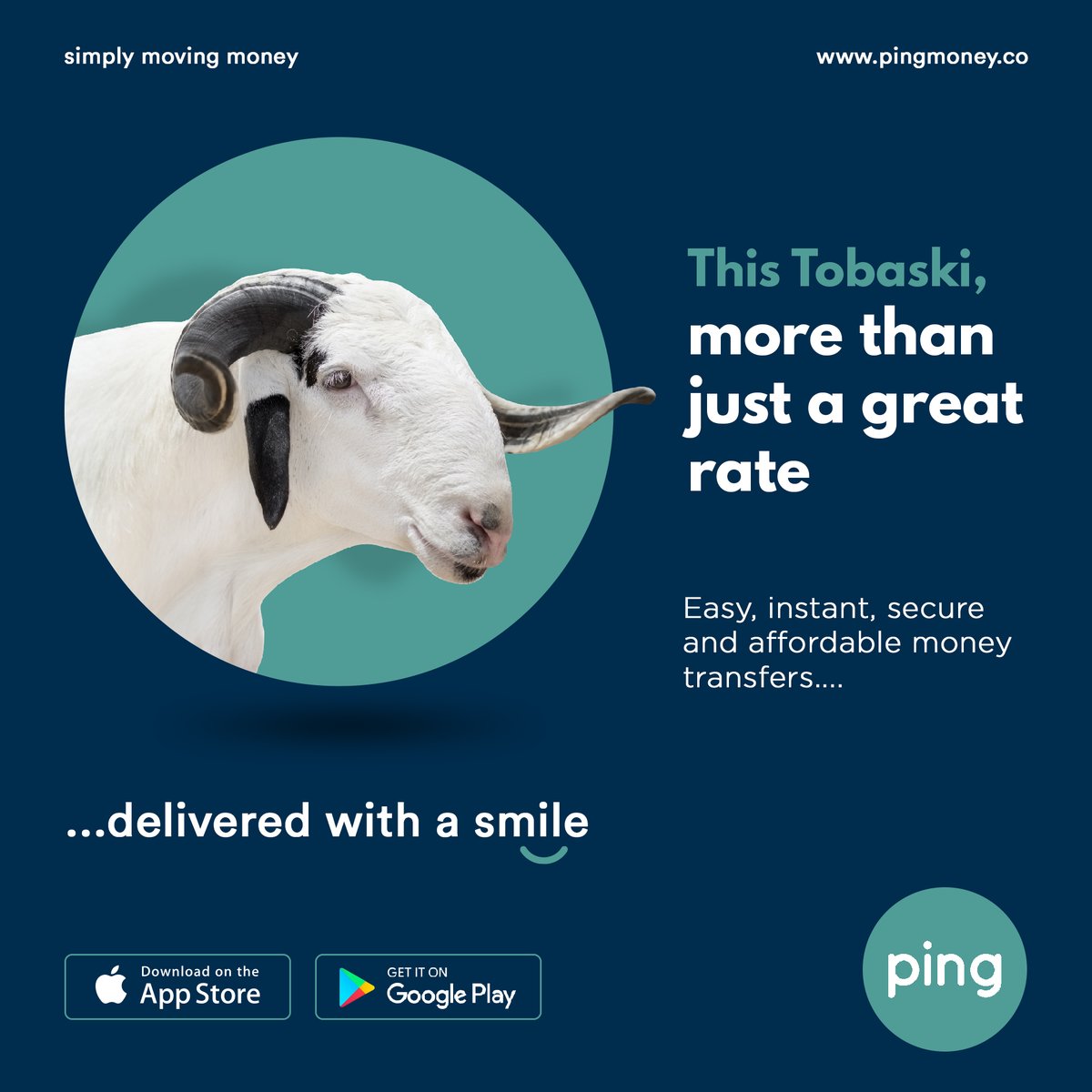 pingmoneyapp's tweet photo. PING your MONEY this TOBASKI and benefit from more than just a GREAT RATE! #pingmoney #ping #Gambia #Gambiandiaspora #sendmoneyonline #remittances #Tobaski2020 #Tobaski #Eidal-Adha #Eidal-Adha2020 #pingasmile #lowfees #nofees #sendsuccessrepeat #onlinemoneytransfers https://t.co/9jZPc0IAur