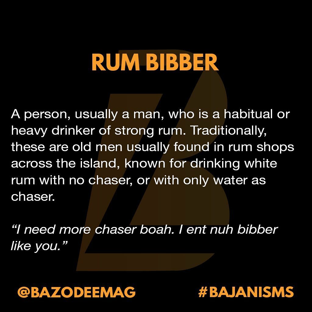BazodeeMag's tweet photo. We all know a bibber or have seen one in a nearby rumshop.
#bazodeemag #barbados #bajanisms #bibber #rumbibber #bajan #language #culture #rum #rumshop https://t.co/rY8duJqHRS https://t.co/nfYCiLKXCz