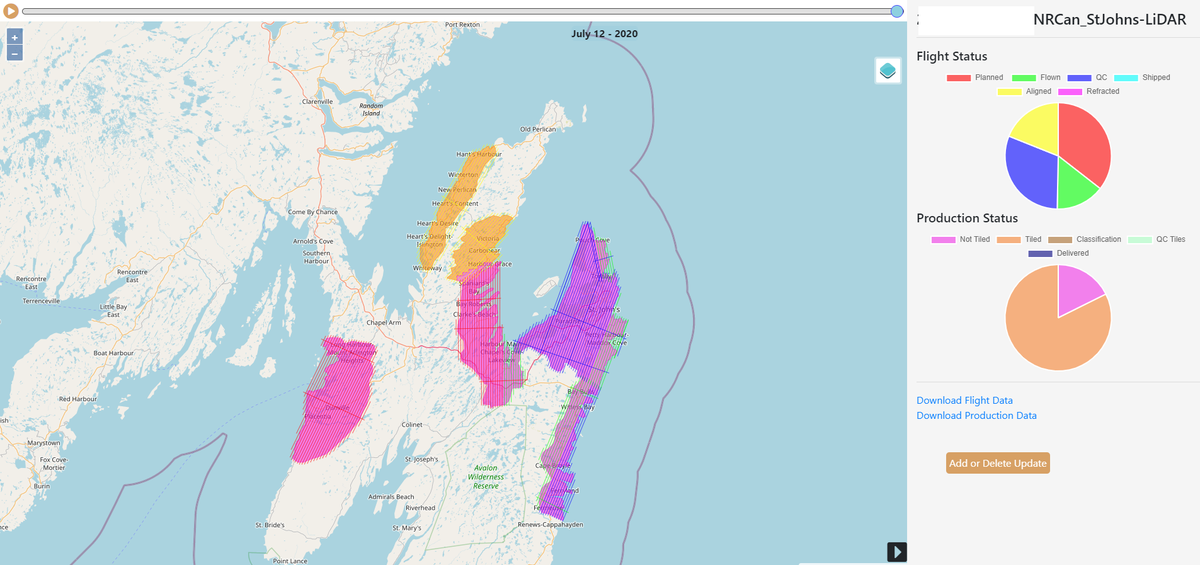 LEG is proud to be partnered with NRCAN to complete 2,700km2 of LiDAR data acquisition over the St. John’s, NL region. Progress is being communicated through the “Leading Edge Client Portal”. Learn more on the the National Elevation Data Strategy here: nrcan.gc.ca/science-and-da…