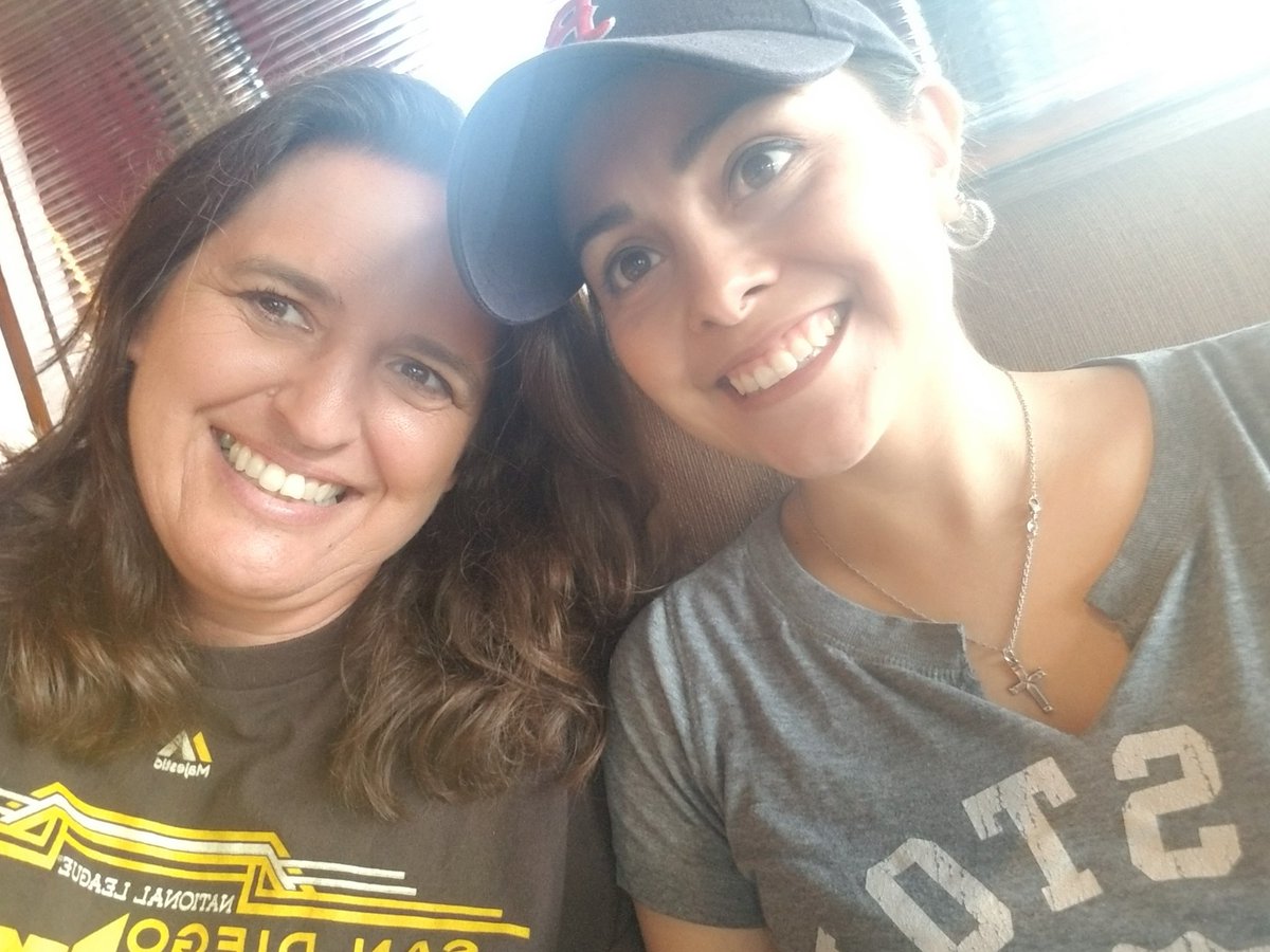 ProvostLp's tweet photo. Its opening day!! @ms_castillo17  and I are ready for our teams  @RedSox  and @Padres!! Even #Rawlings is unmasked and ready to go!! #BaseballisBack #forloveofthegame https://t.co/nZxRl4t3Ou