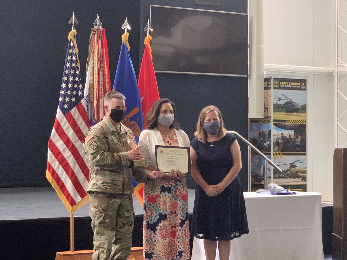 CSMHauke's tweet photo. Fort Rucker Volunteer of the Year AppreciationCeremony! Honored to serve alongside these great Americans! Thank you for all each of you do for Fort Rucker,  it’s Soldiers and our family’s! This is my Squad! @davidfrancisavn @jon_koziol #thisismysquad #abovethebest https://t.co/I47hASHDzU