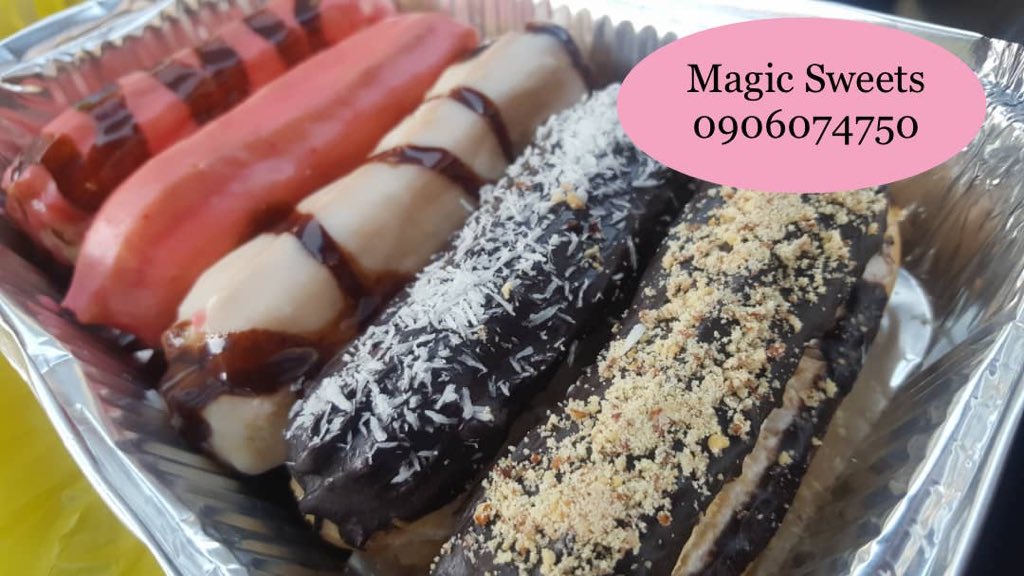 SHRjafer's tweet photo. إكلييير🤩🤩🤩 #Enjoy_the_flavor🤤 with fluffy eclair ♥️♥️♥️ price: 65 SDG for one piece🌹 https://t.co/qIEneqpWOq
