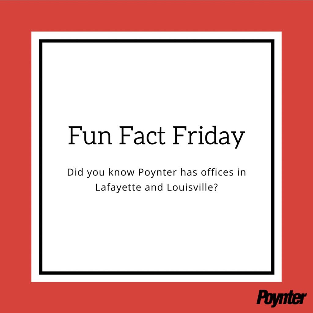 Headquartered in Greenwood, a nearby office in Bloomington, &amp; continuing to go the distance (literally)! The #Poynter team is here to help your team...wherever that might be. #funfactfriday #proudtobepoynter