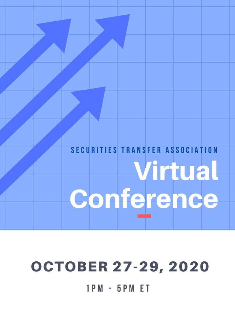 SecTransferAssn's tweet photo. The STA annual conference is #goingvirtual ! https://t.co/SEaYYrSpY1