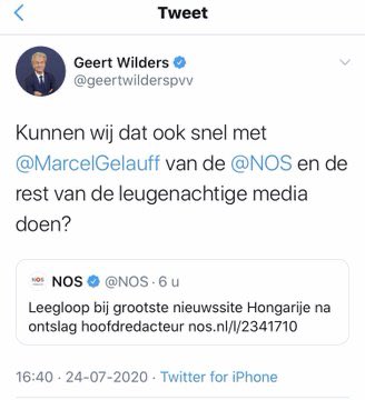 JanMuijtjens's tweet photo. Hallo @GerKoopmans @CarlaBrugmanR @Akkerjoost  
Jullie werken gezellig samen met PVV, hun leider waarmee de stemmen voor jullie partner zijn binnen gehaald, zet vanavond de vrije pers bij het grof vuil! En daarmee de democratie. #wakkerworden https://t.co/Gl0ZHeEePP