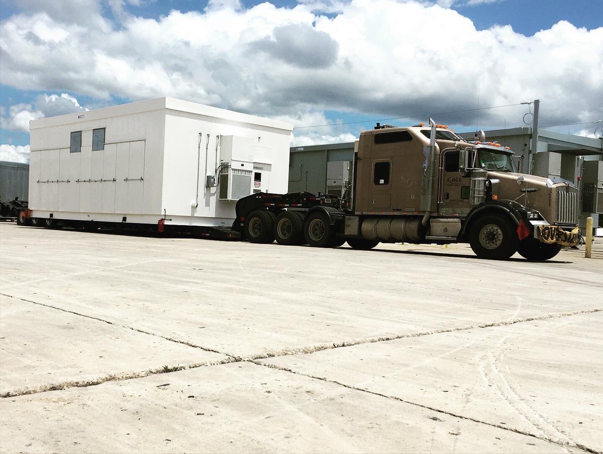 Pair of buildings loaded &amp; ready for the trip to Louisiana. ACEHeavyHaul.com
