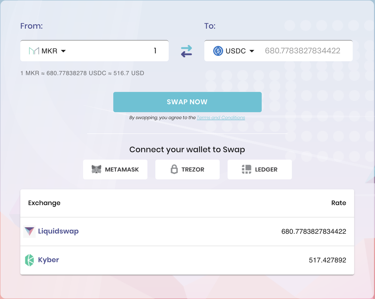 Liquidswap's tweet photo. Get a better rate when swapping MKR on liquidswap.
#DeFi #MKR #liquidswap #makerdao https://t.co/kkihASoCrp