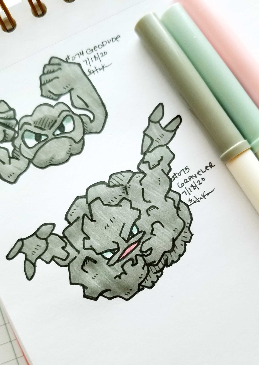Reverrii_Pixy's tweet image. #DrawEveryPokemon
075 #Graveler
#Pokemon • #PokemonArt • #TraditionalArt • #Drawing