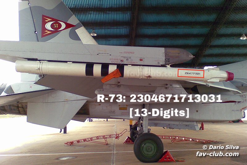 Genuine R-73 are shown below