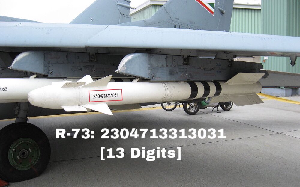 Genuine R-73 are shown below