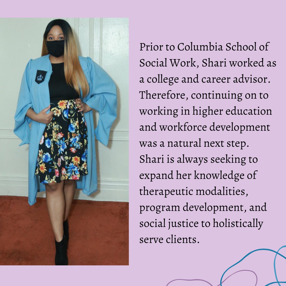 CsswAction's tweet photo. Shari is passionate and committed in supporting BIPOC, low-income and first-gen students. She is an entrepreneur in career services. #csswaction #ShariSimon #balckexcellence #BIPOC #lowincome #education #equity https://t.co/tl5EW6YyPS