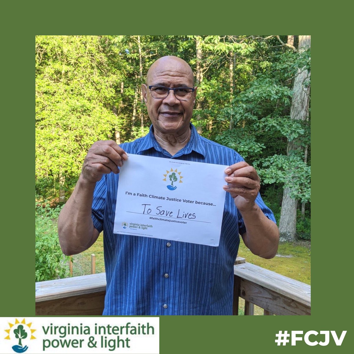 VAIPL's tweet photo. Today’s Faith Climate Justice Voter of the Week is Rev. Ray Harris! Join him in taking the #fcjv pledge today! https://t.co/9B0A7ReiPn https://t.co/a7gGrkROa7