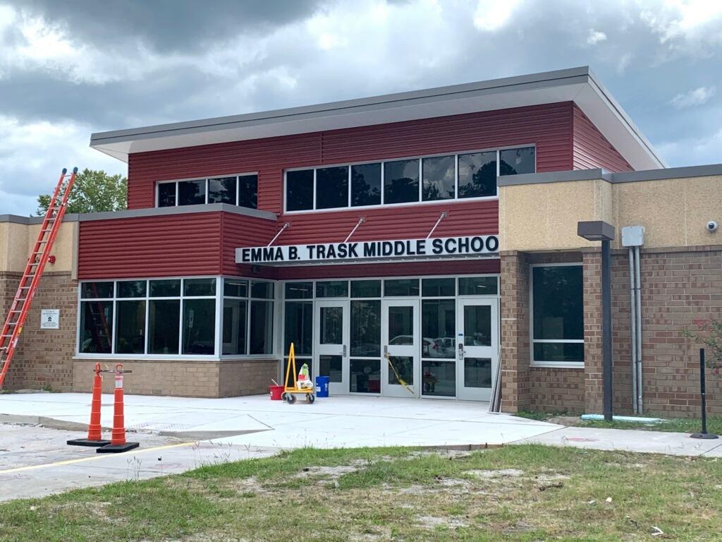 Hoping the new entrance at Trask will soon welcome students back safely!