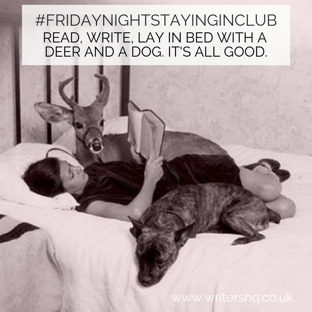 writers_hq's tweet photo. Whatcha doin with your Friday night, Twitter pals? #FridayNightStayingInClub https://t.co/HWPylTa6Zg